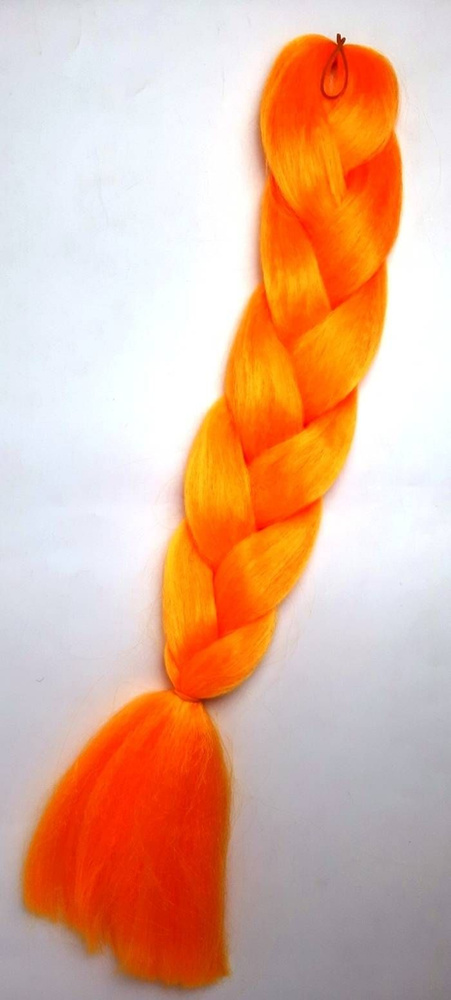 Канекалон-коса однотонная, цвет оранжевый, 60см, 100гр, 1 шт  #1