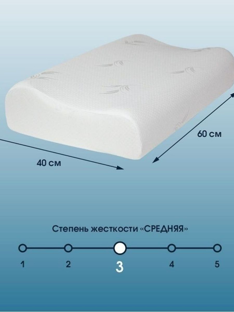 Ортопедическая подушка для сна взрослым 60х40х12х10 FILENSO #1