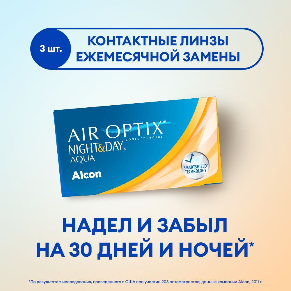 Контактные линзы AIR Optix Night&Day Aqua 8.6 (-5.00) (AO N/D A) #1