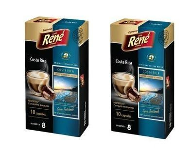 RENE Кофе Costa Rica, стандарт Nespresso, 10 капсул, 2 уп #1