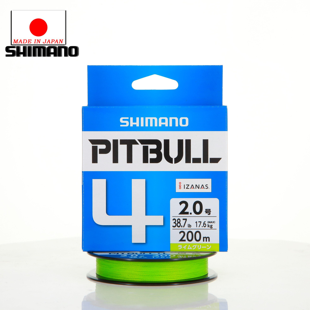 Шнур Shimano PL-M64R Pitbull 4 200m #2.0 Lime Green #1