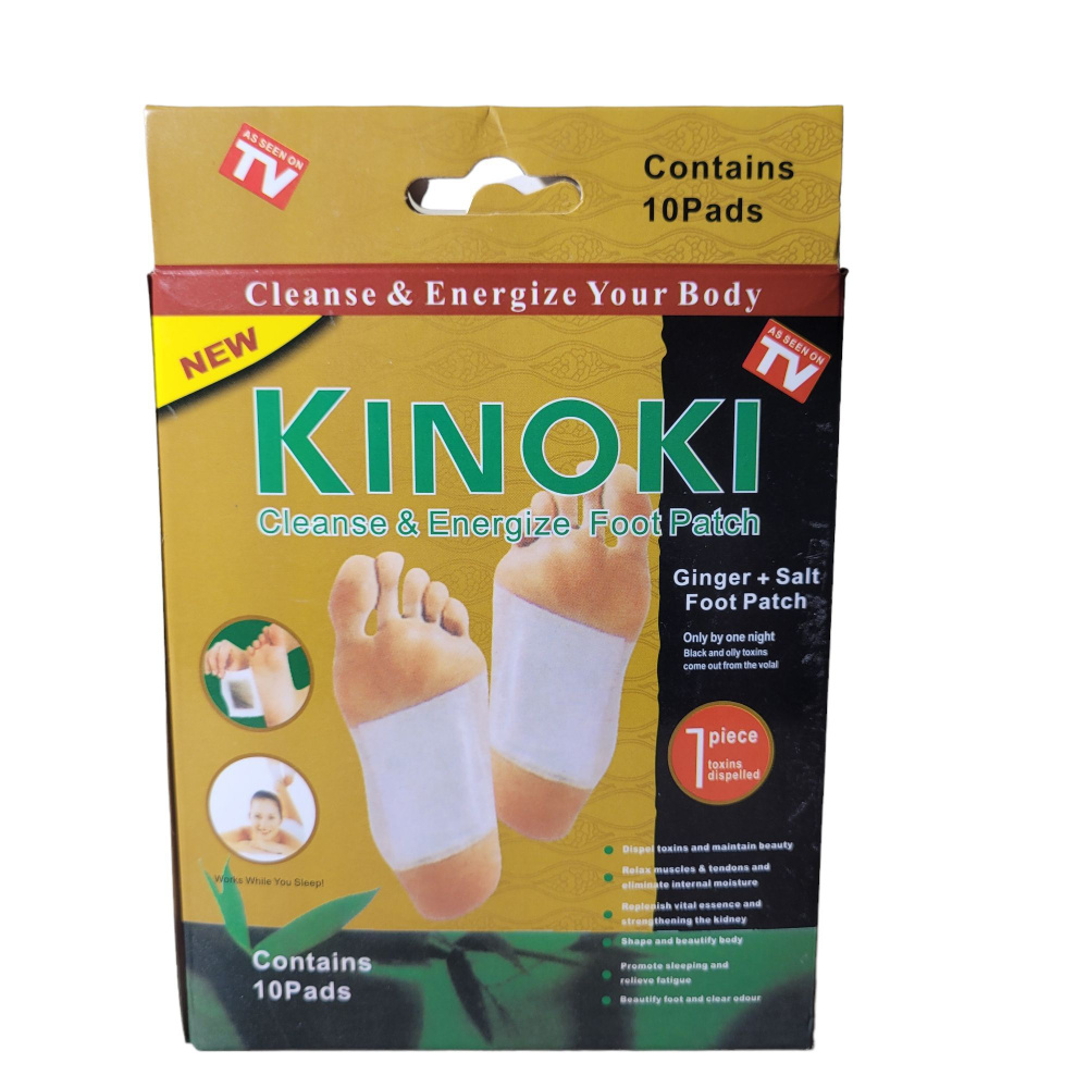 Детокс-пластыри для стоп "KINOKI Ginger and Salt Foot Patch" #1