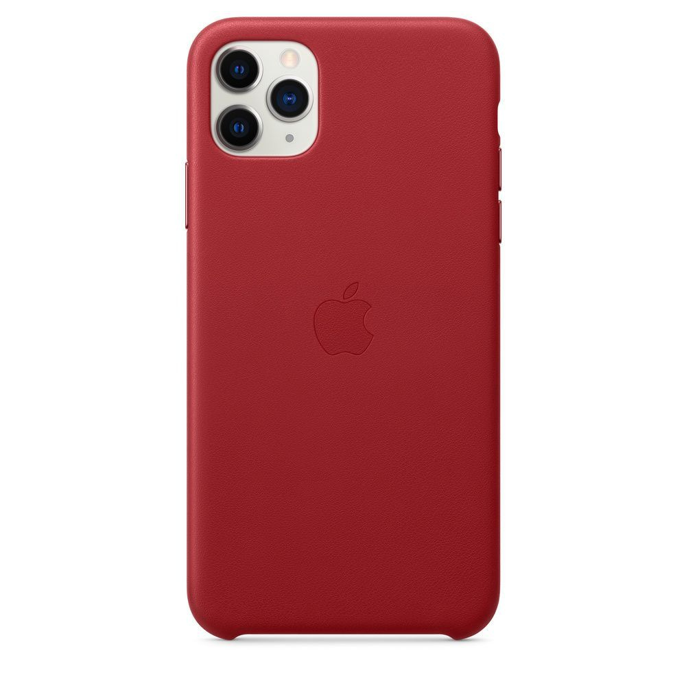 Чехол кожаный Apple Leather Case iPhone 11 Pro Max Red (Красный) MX0F2ZM/A #1