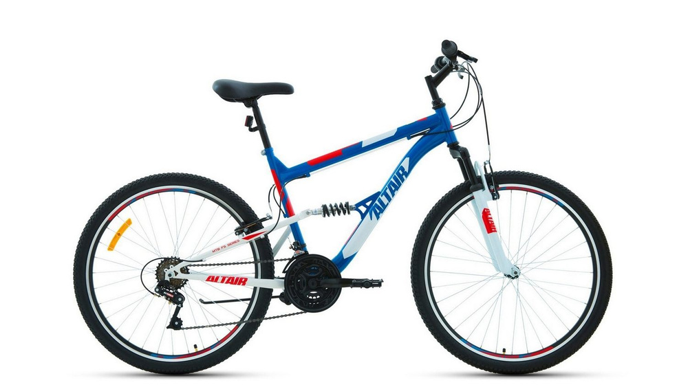 Велосипеды Двухподвесы Altair MTB FS 26 1.0, год 2021, цвет Синий-Красный, ростовка 18  #1