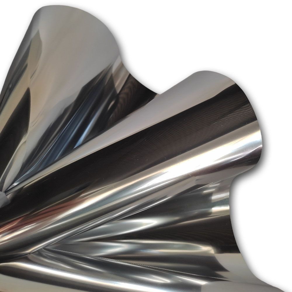Зеркальная автомобильная пленка хром серебро 152х70 см #1