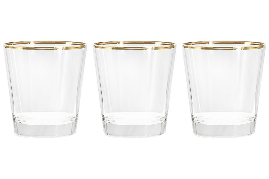 Набор стаканов для виски Gemma золото, 0,365 л, 6 шт #1