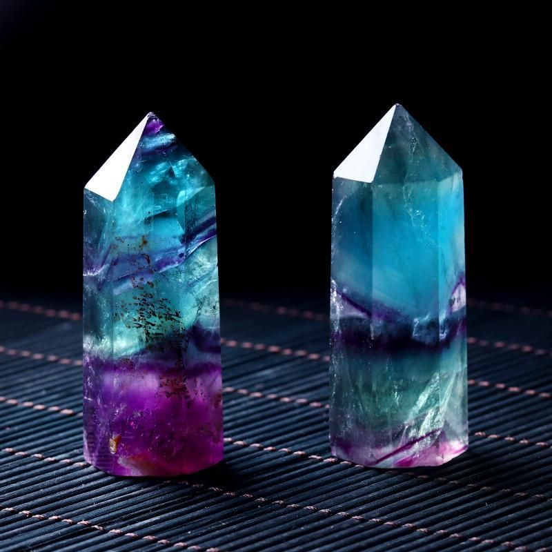Флюорит кристалл-генератор 5 см./ Натуральный природный камень с мешочком.  #1