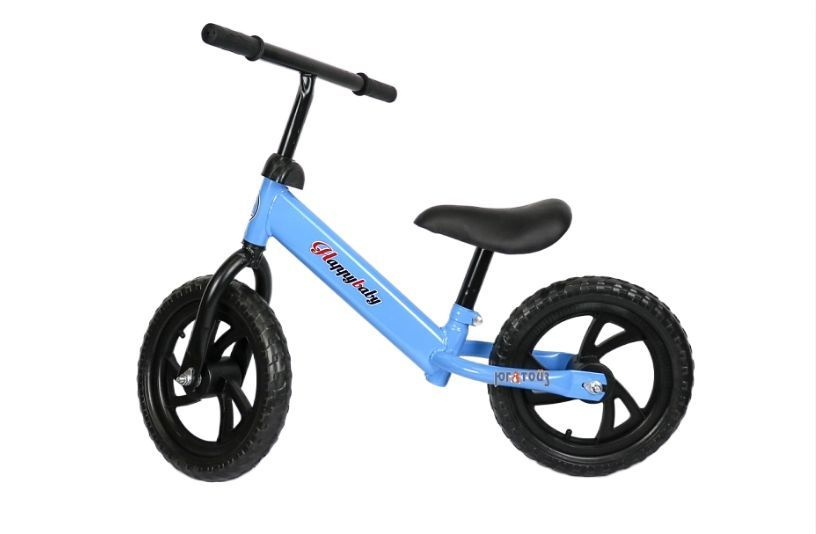 Детский беговел, для детей с 2-6 лет, рост 80-128 см, колеса 12 дюймов, цвет голубой  #1