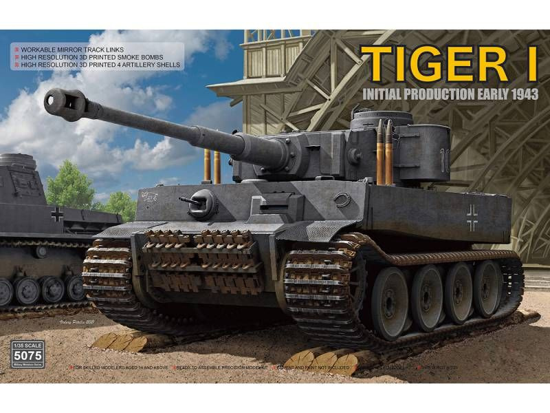 Склеиваемая пластиковая модель Rye Field Model Немецкий танк Tiger I ранний, 1943 г. Масштаб 1:35  #1