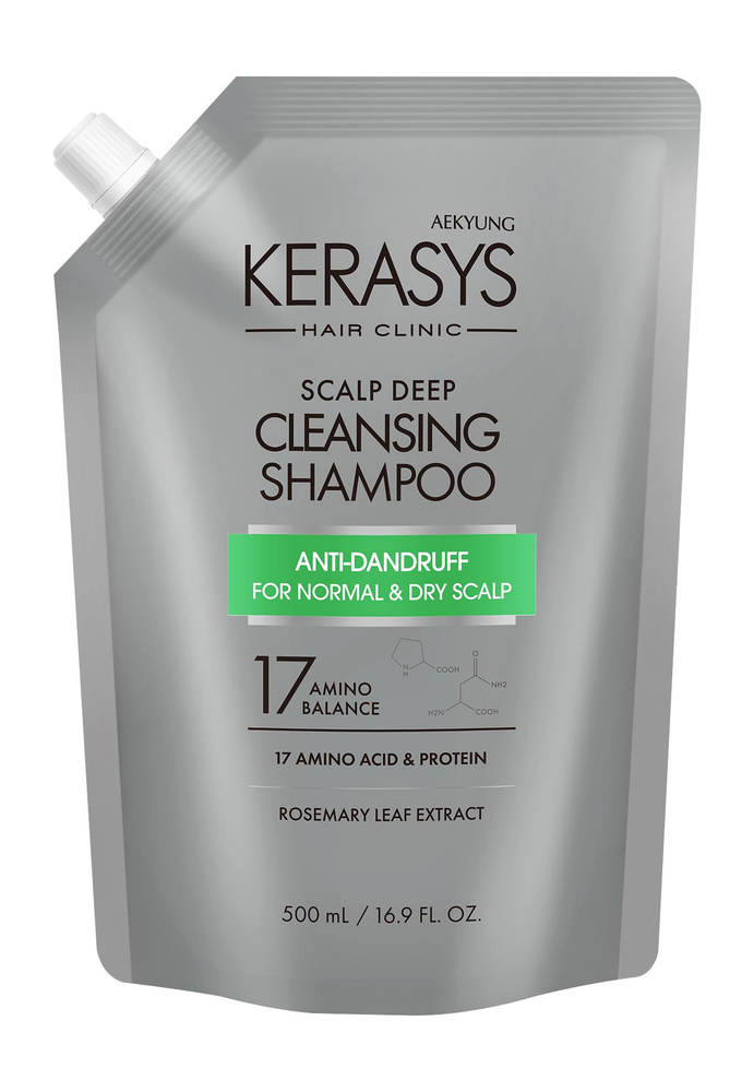 Рефил шампуня против перхоти для нормальной и сухой кожи головы / Kerasys Scalp Deep Cleansing Anti-Dandruff #1