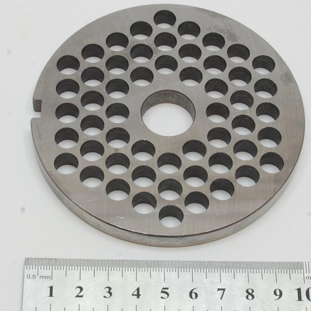 Решетка №2 мясорубки МИМ-600 (без бурта, легирование хромом, 105 мм, 8 мм)  #1