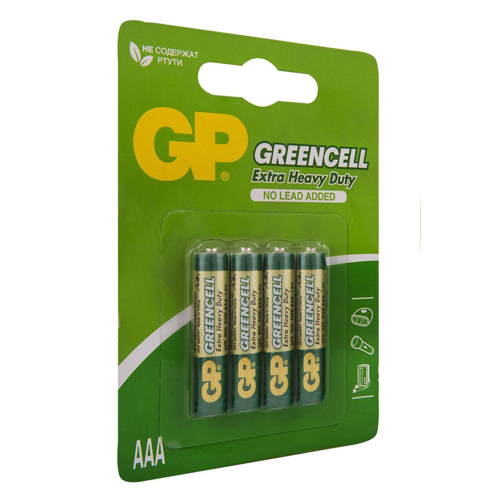 Комплект из 4-х элементов питания Greencell (AAA) GP24G-2CR4 #1