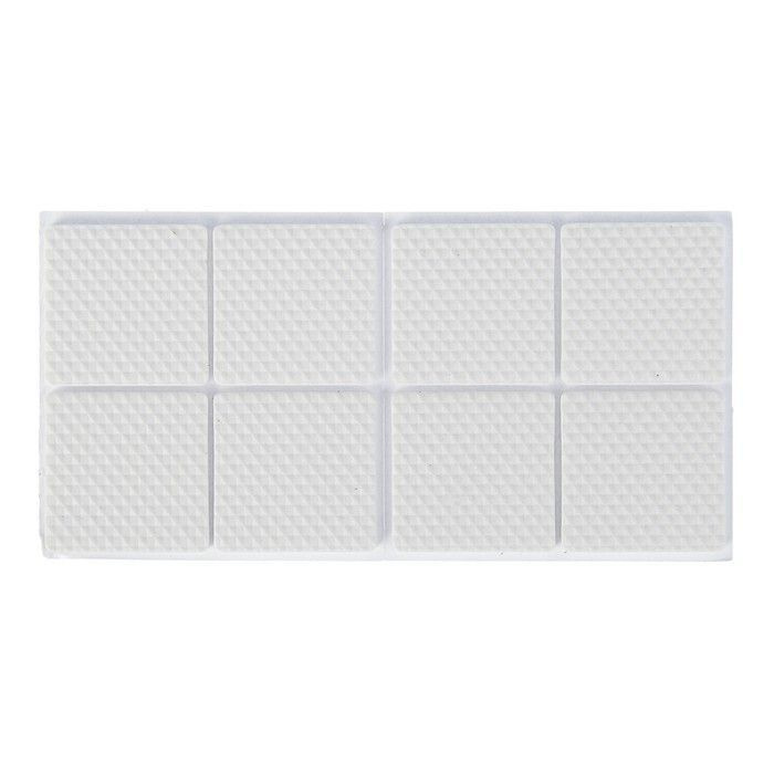 TUNDRA, Накладка мебельная квадратная , размер 38 х 38 мм, полимерная, цвет белый, 3 набора по 8 штук #1