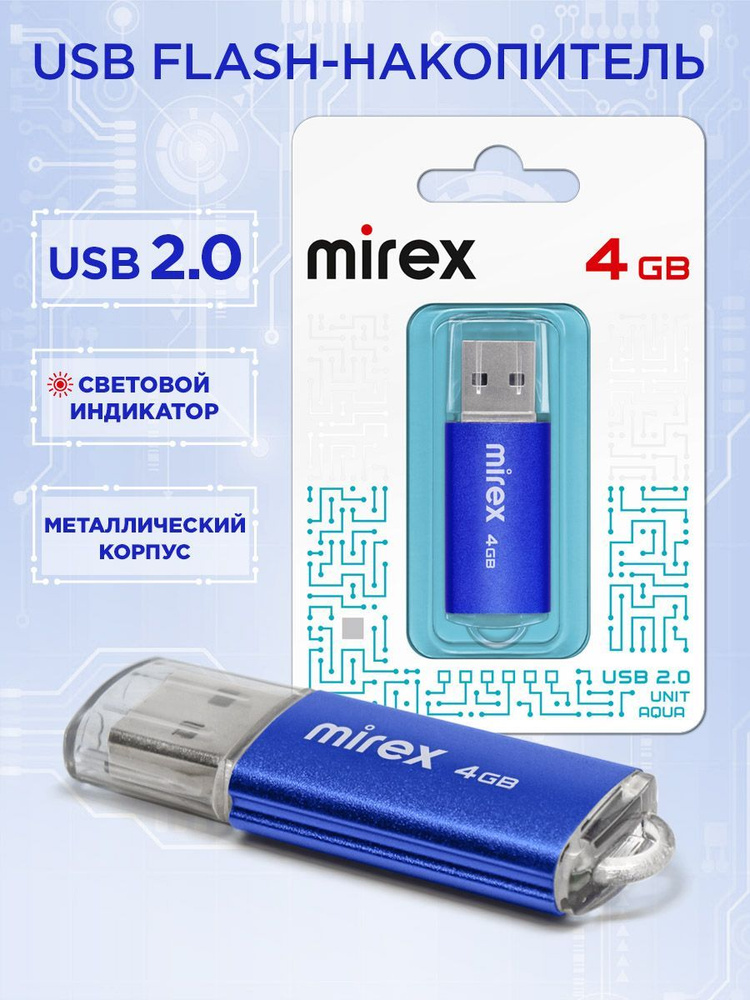 USB флеш-накопитель Mirex UNIT AQUA 4 ГБ #1