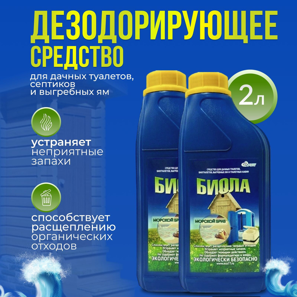 Дезодорирующая жидкость для биотуалетов от запаха Биола 2 литра  #1