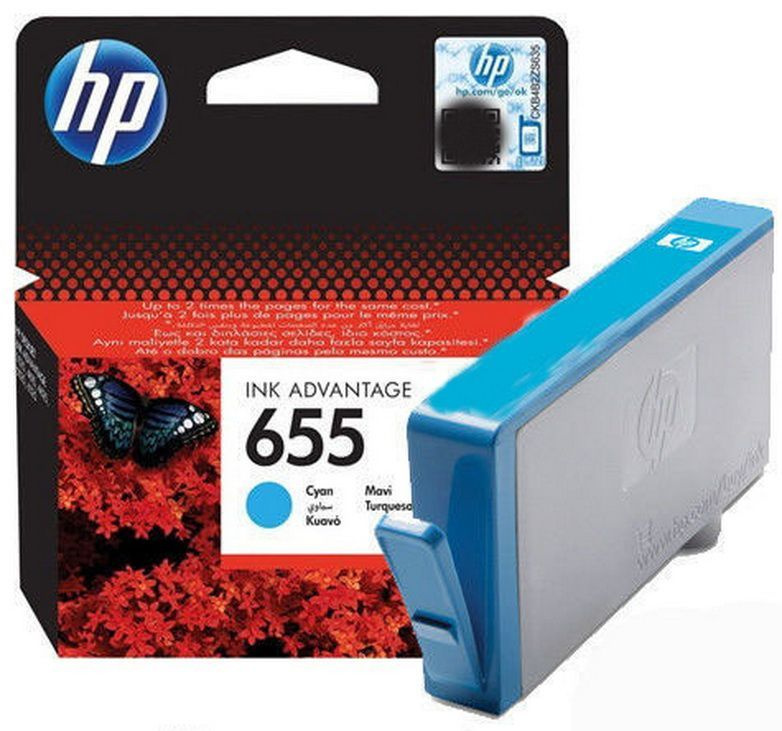 Комплект 2 шт, Картридж струйный HP 655 CZ110AE голубой (600стр.) для HP DJ IA 3525/4615/4625/5525/6525 #1