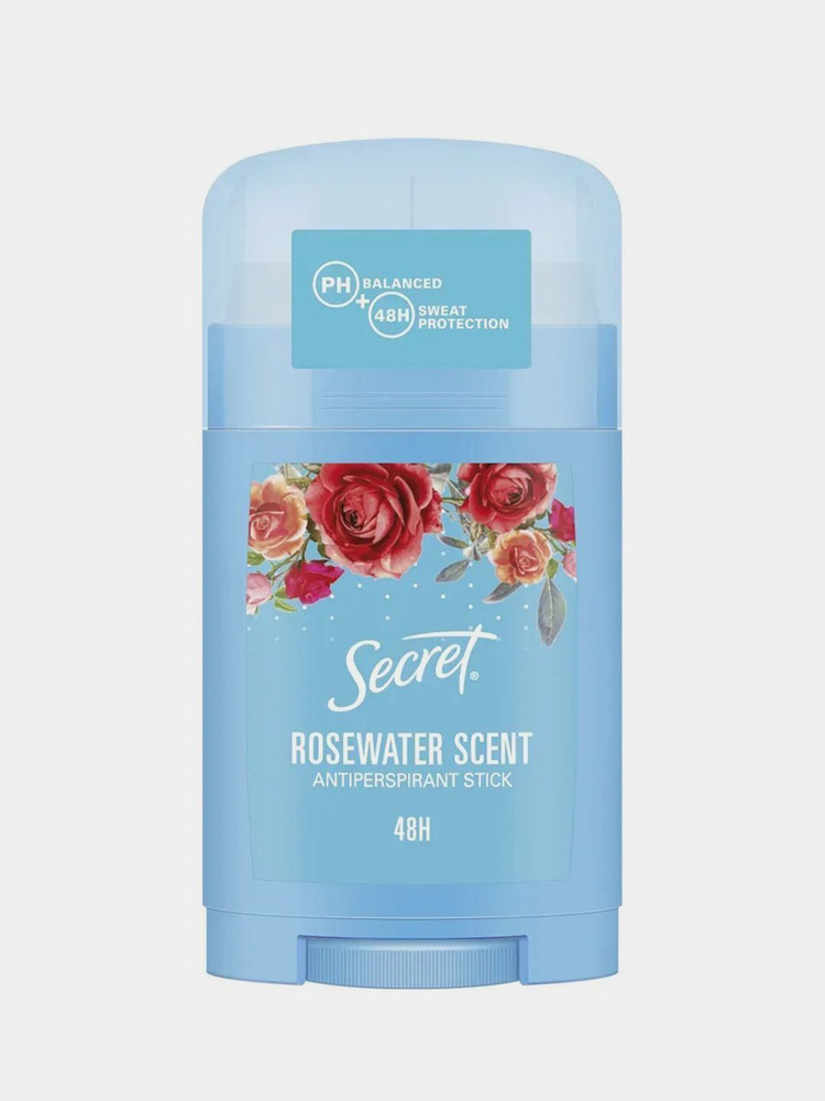 Твердый антиперспирант-стик SECRET 40мл. ROSE WATER #1