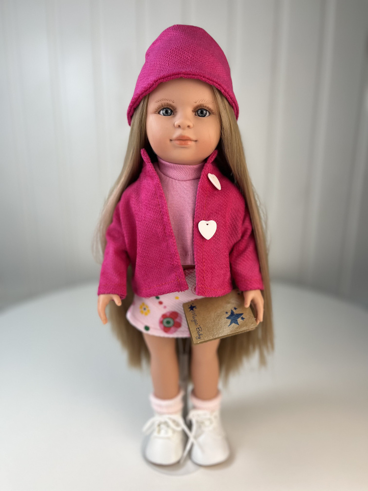 Кукла Lamagik "Нина", блондинка, в розовой курточке и шапочке, 42 см, арт. 42114  #1
