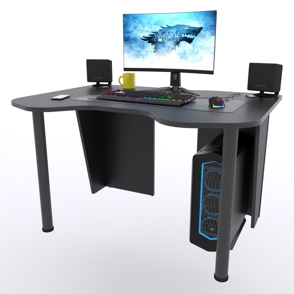 Компьютерный стол "Старк", 140х90х75 см, чёрный #1