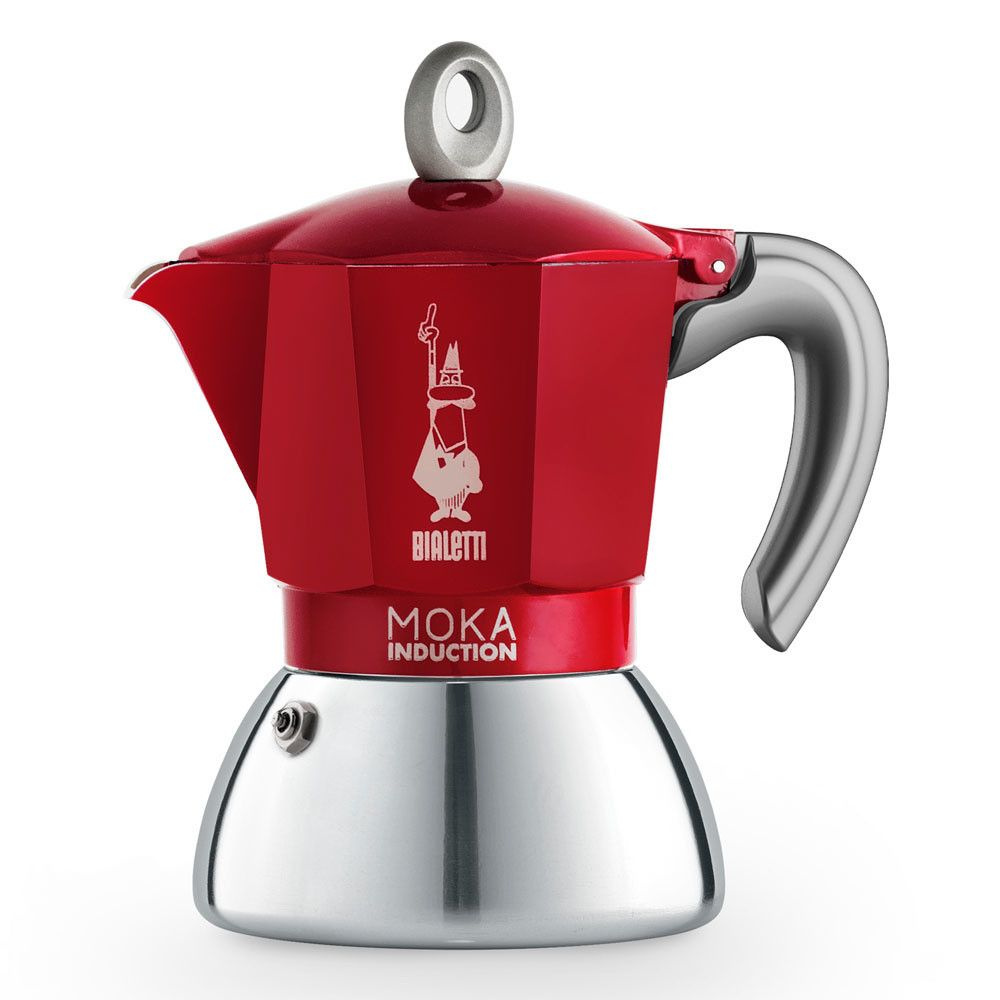 Гейзерная кофеварка Bialetti Moka Induzione Red 2 порций (90 мл) цвет красный  #1