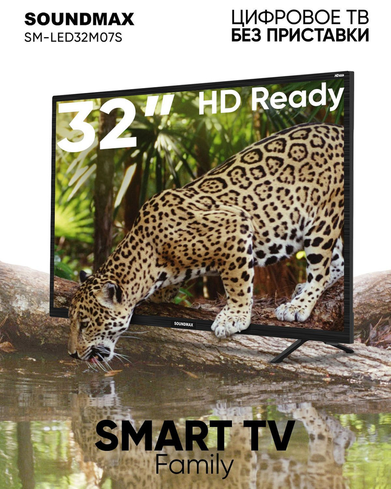 Soundmax Телевизор 31.5" HD, черный #1
