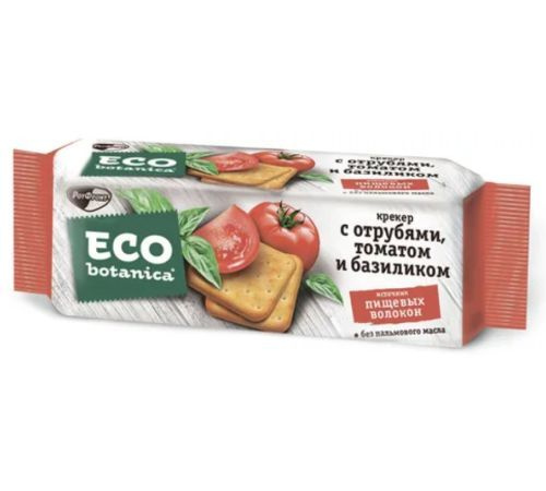 Крекер Eco-botanica с отрубями томатом и базиликом, 175 г #1