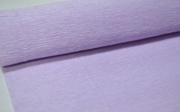 Бумага гофрированная простая, 180гр 592 светло-сиреневая Cartotecnica Rossi (Италия)  #1