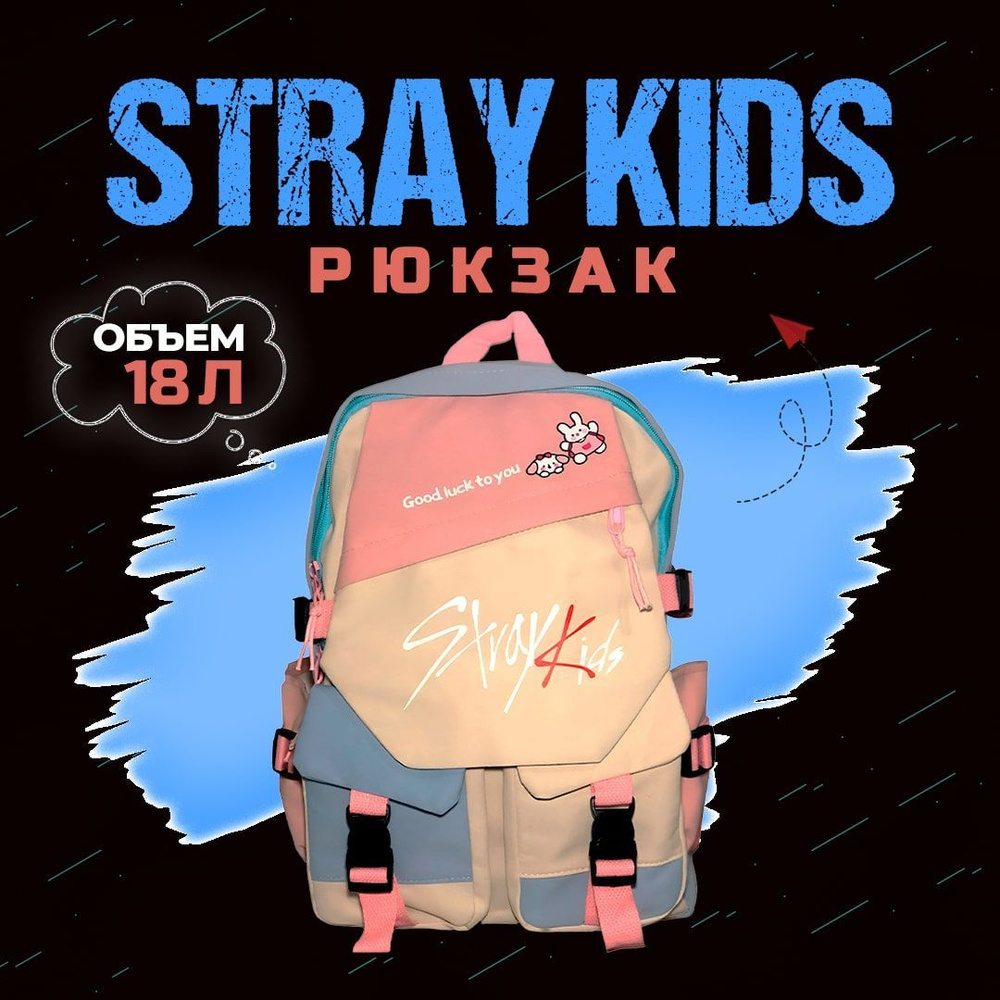 Рюкзак школьный Stray Kids универсальный, 42х31х14см #1