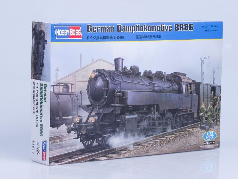 Сборная модель железнодорожной техники Hobby Boss Локомотив German Dampflokomotive BR86, масштаб 1/72 #1