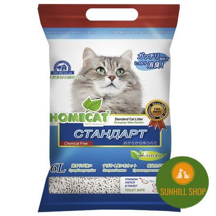 Homecat Наполнитель Древесный Комкующийся 3300г. #1