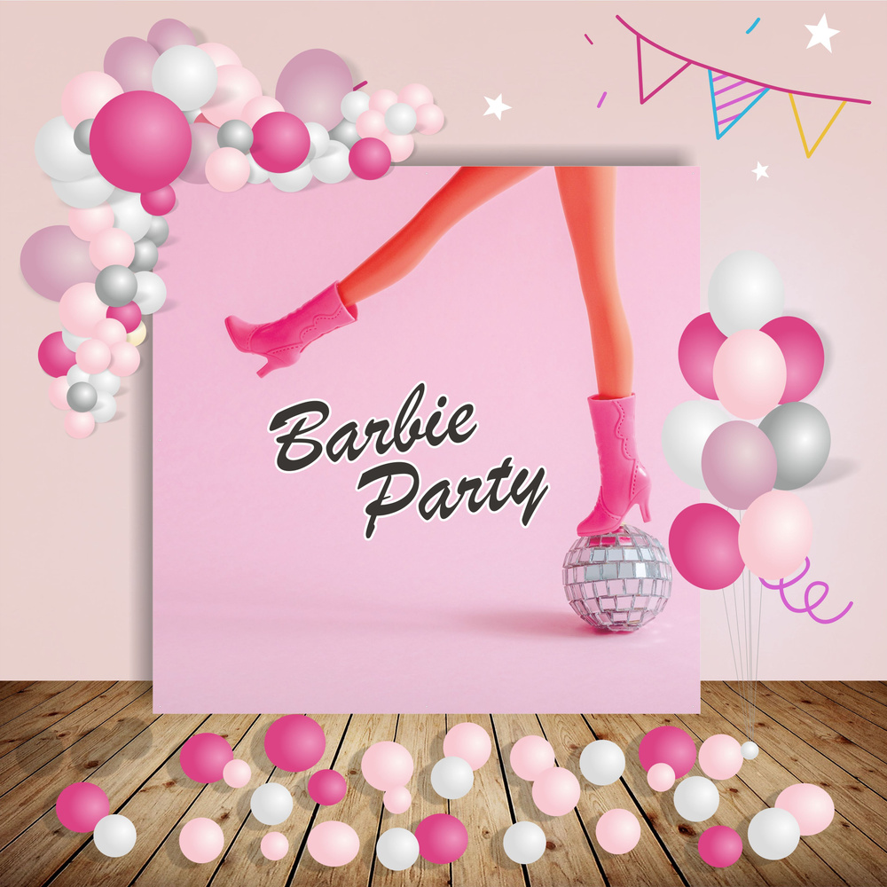 PartyShop Баннер для праздника "Баннер праздничный Barbie Party/Барби Вечеринка", 200 см х 200 см  #1