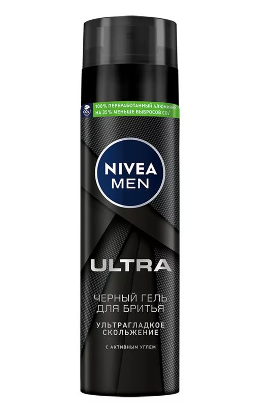 Nivea Чёрный гель для бритья Men Ultra, Германия, 200 мл #1
