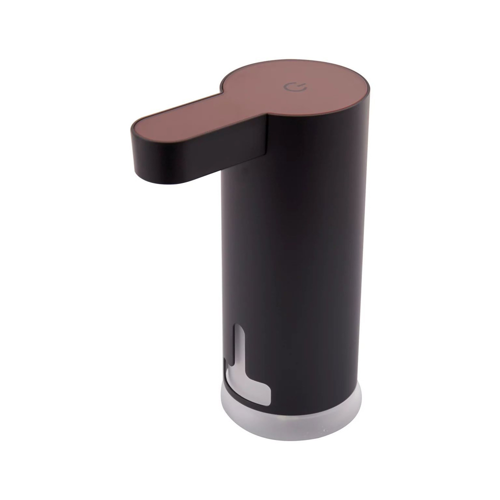 Диспенсер металлический сенсорный для пены, жидкого мыла, антисептика, USB-зарядка, чёрный с бордовой #1