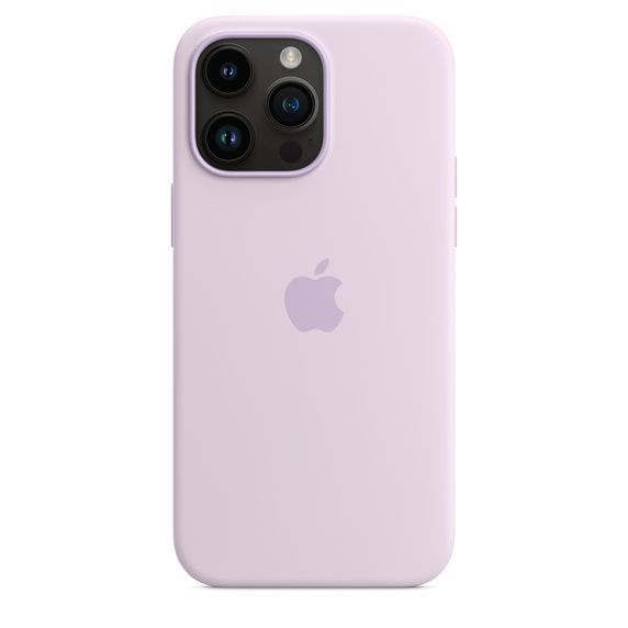 Силиконовый чехол MagSafe для iPhone 14 Pro Max / с анимация / Silicone Case with MagSafe / лиловый (Lilac) #1