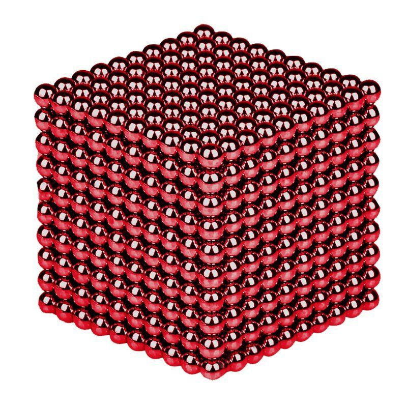 Антистресс игрушка/Неокуб Neocube куб из 1000 магнитных шариков 5мм (красный)  #1