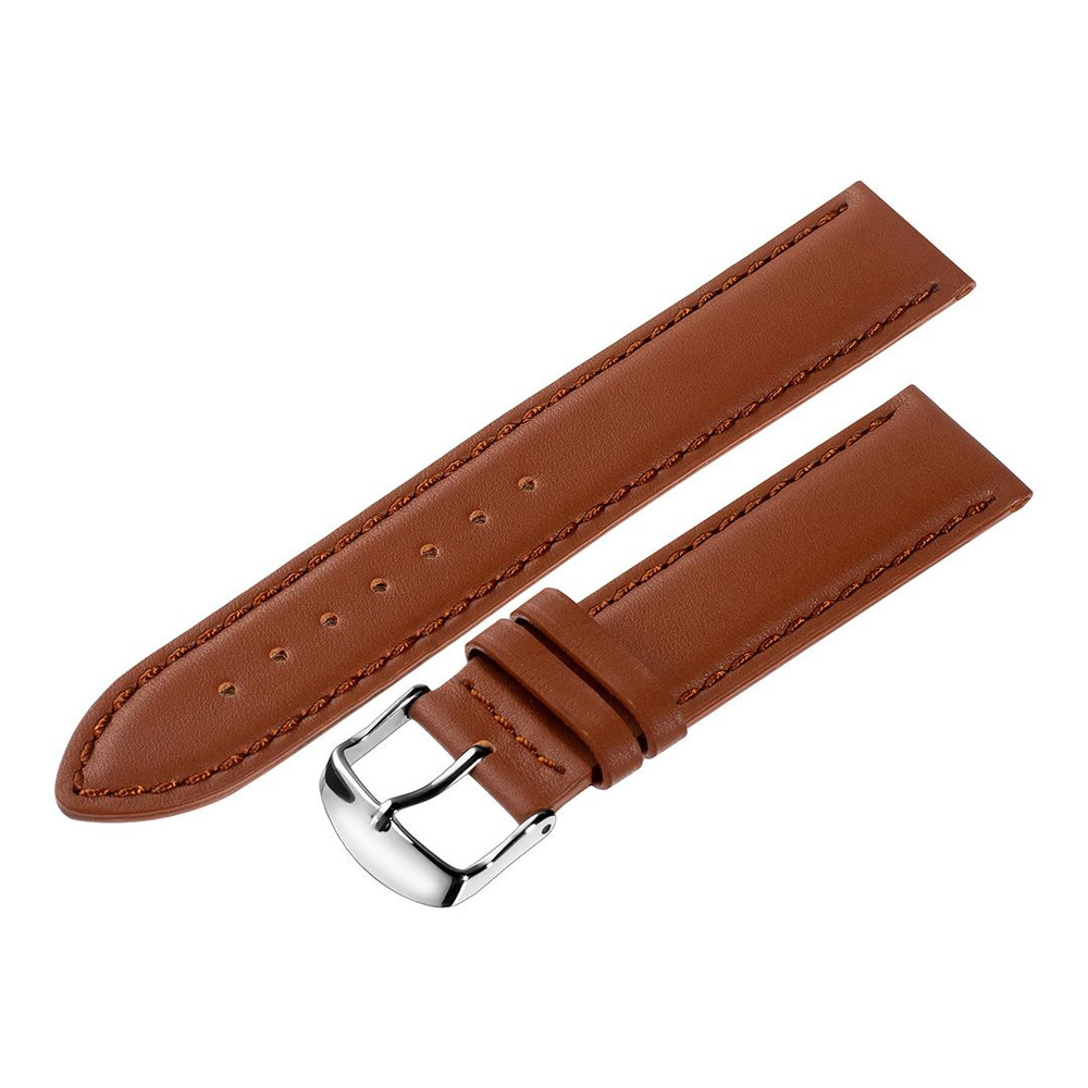 Ремешок для часов кожаный Hightone, ширина 24 мм, светло-коричневый  #1