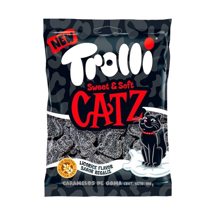 Мармелад жевательный "Кошка лакричная в сахаре" 100 гр Тролли  #1