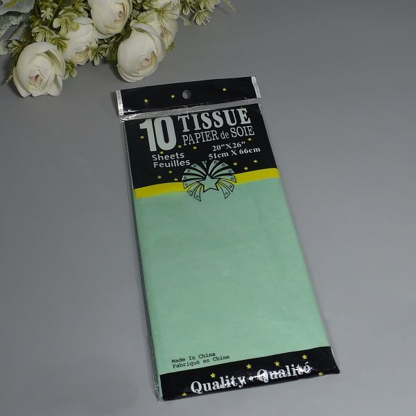 Бумага тишью 51х66см"лиственный зеленый Крайола" №93 (10шт)  #1