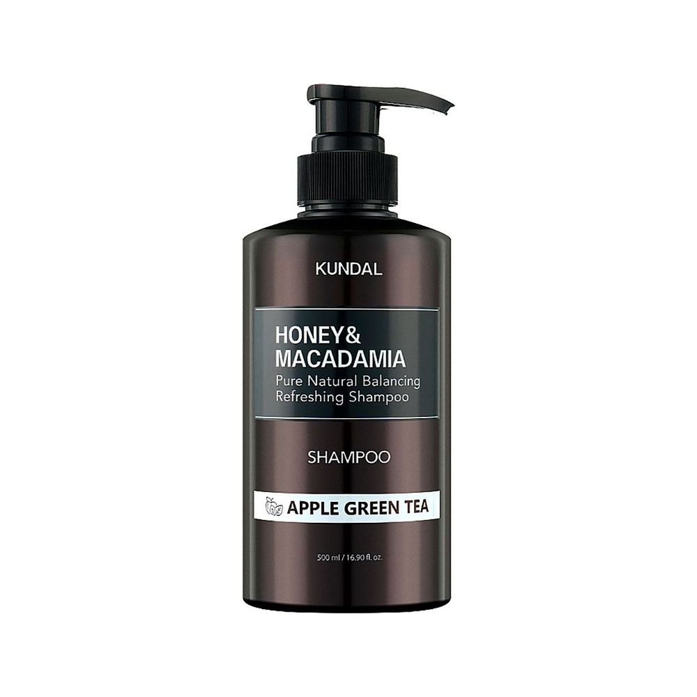 Kundal Шампунь HONEY & MACADAMIA Shampoo APPLE GREEN TEA, 500 мл