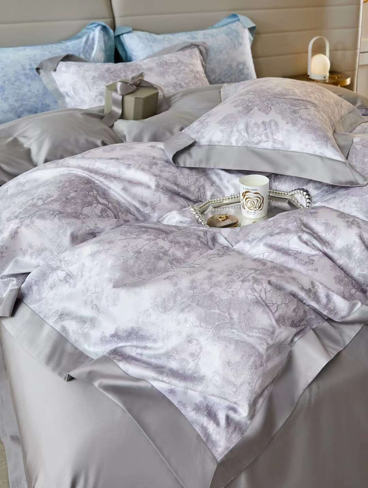 Dior Комплект постельного белья, Тенсель, Евро, наволочки 50x70  #1
