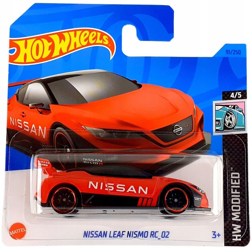 Игрушечная машинка Hot Wheels Nissan Leaf NISMO RC_02 Red (базовая  коллекция 2023 г, 91/250) - купить с доставкой по выгодным ценам в интернет- магазине OZON (1254983236)