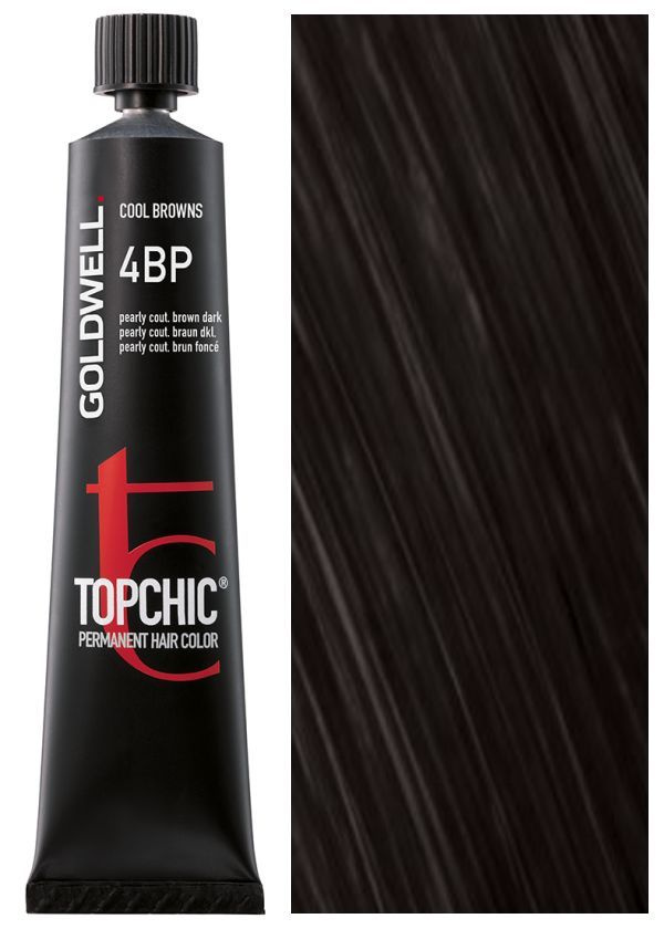 GOLDWELL/TOPCHIC-тюбики-стойкая краска для волос 4BP жемчужный горький шоколад ТС, 60 мл  #1