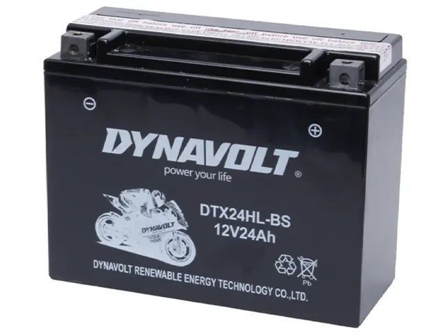 Аккумулятор Dynavolt AGM DTX24HL-BS 24Ah ОП 310A мотоциклетный #1