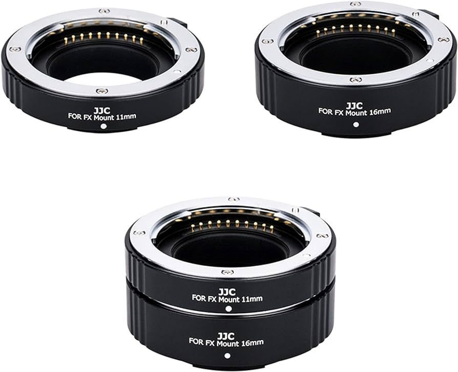 Автофокусные макрокольца JJC AET-FXS II Auto Focus AF Macro Extension Tube Set 11mm & 16mm For Fujifilm #1