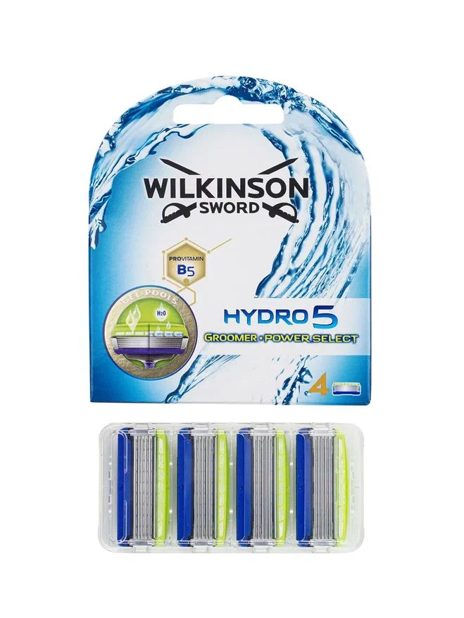 Wilkinson Sword Hydro-5 Groomer Power Select, Сменные кассеты для мужских бритв, 4шт.  #1