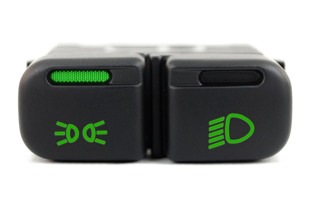 Кнопка включения наружного освещения АВАР с зеленой подсветкой и ...