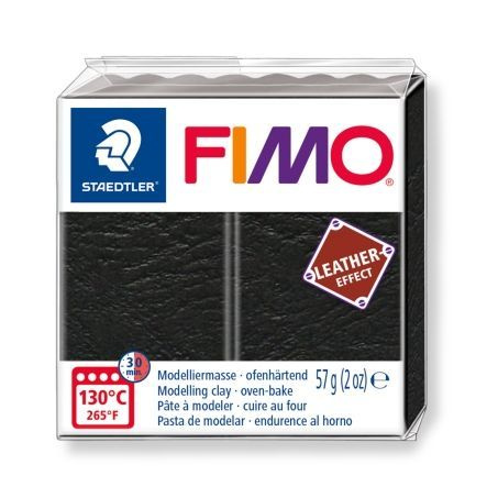 Полимерная глина FIMO "Leather-Effect", черная, 107 г #1