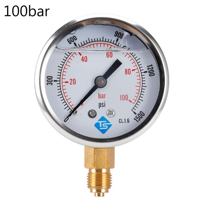 Двойная шкала манометра с циферблатным дисплеем 1/4 BSPT Обратное ...