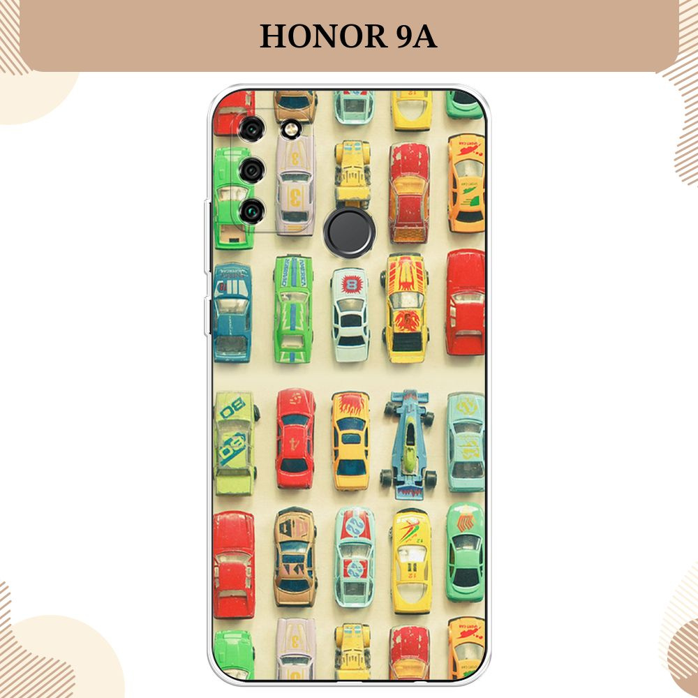 Силиконовый чехол на Honor 9A / Хонор 9А Машинки #1