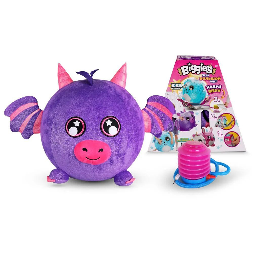 Надувная игрушка Biggies Дракон с элементом сюрприза, с насосом в наборе  #1